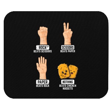 Discover Rock Paper Scissors Nothing Beats Chicken Nuggets Mouse Pads