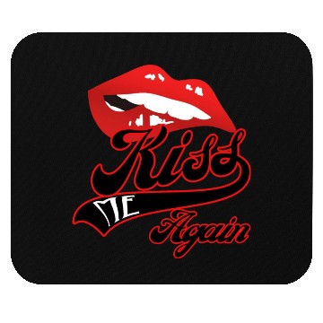 Discover Kiss Me Again Sexy Lip Redline Swoosh Graphic. Mouse Pads