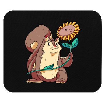 Discover Wildlife Animal Squirrel & Sunflower-Themed Mouse Pads