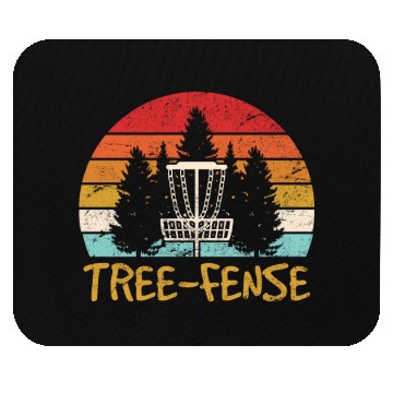 Discover Tree-fense Disc Golf Players Funny Frisbee Golf Di Mouse Pads