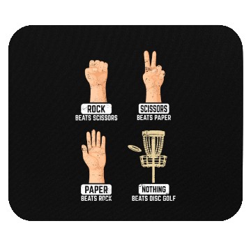 Discover Rock Paper Scissors Nothing Beats Disc Golf Frisbe Mouse Pads