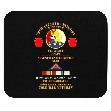Discover Army 28th Inf Div VII Corps 7th Army Goppingen Ger Mouse Pads