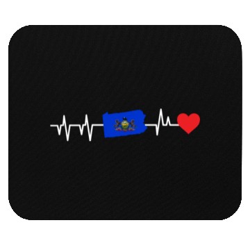 Discover Pennsylvania Heartbeat Gift Mouse Pads
