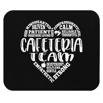 Discover Cafeteria team, lunch lady worker Mouse Pads