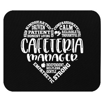 Discover Cafeteria manager, lunch lady, worker Mouse Pads