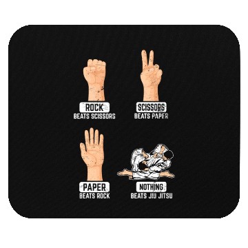 Discover Rock Paper Scissors Nothing Beats Jiu Jitsu BJJ Ji Mouse Pads