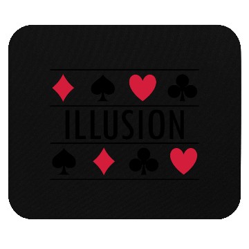 Discover Illusion with card symbols spell magic poker Mouse Pads