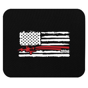 Discover Drone Flying , Drones, US FLAG Drone Mouse Pads