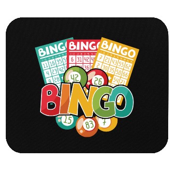 Discover Fun Lucky Bingo Gambling Night Balls Cards T Mouse Pads