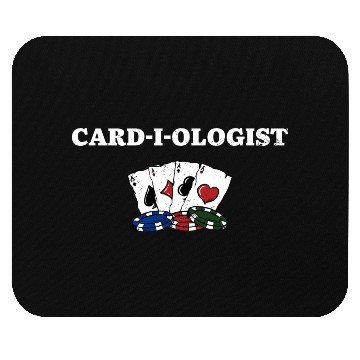 Discover CARD I OLOGIST Funny Poker Humor Poker Player Mouse Pads