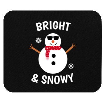 Discover Bright and snowy winter snowman Mouse Pads