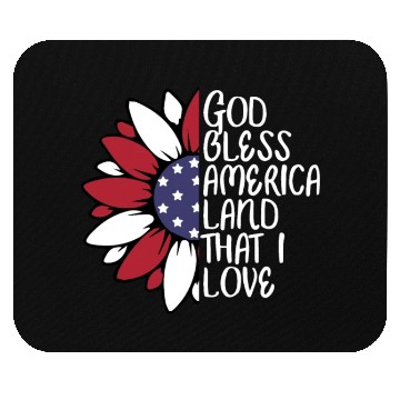 Discover God Bless America Sunflower God Bless USA Mouse Pads