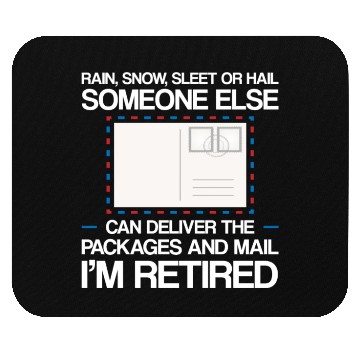 Discover Retired Postal Worker Retirement Mailman Postman Mouse Pads