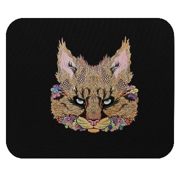 Discover Special Colorful Wild Cat Mouse Pads