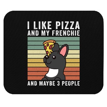 Discover I Like Pizza And My French Bulldog Mouse Pads