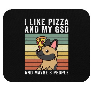 Discover I Like Pizza And My German Shepherd Mouse Pads