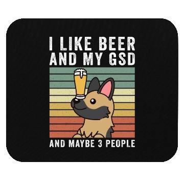 Discover I Like Beer And My German Shepherd Mouse Pads