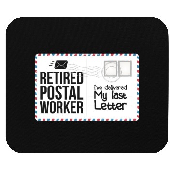 Discover Retired Postal Worker Retirement Mailman Postman Mouse Pads