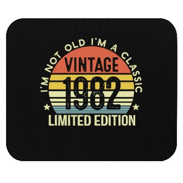 Discover Vintage 1982 Limited Edition I Am A Classic Mouse Pads