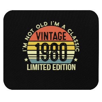 Discover Vintage 1980 Limited Edition I Am A Classic Mouse Pads
