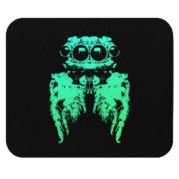 Discover Spider Eyes - Green Mouse Pads