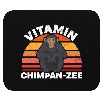 Discover Vitamin Chimpanzee Monkey Animal Zookeeper Mouse Pads
