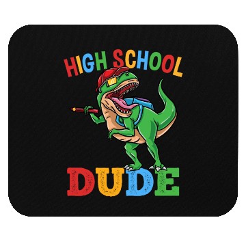 Discover High School Dude T-Rex Dinosaur Boys Mouse Pads