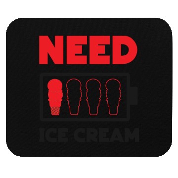 Discover Ice Cream Battery Cone Need Ice Mouse Pads