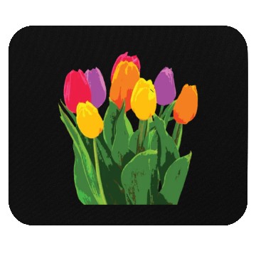Discover Tulip Garden Gardening Mouse Pads