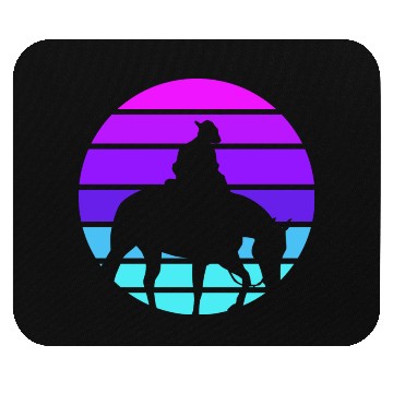 Discover Synthwave Cowboy Horse Wrangler Gift Mouse Pads