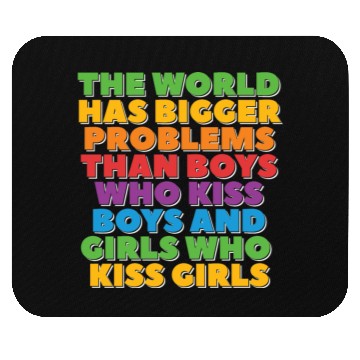 Discover Gay Pride Lesbian LGBT Rainbow Bigger problems Mouse Pads
