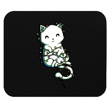 Discover cat All Tangled Mouse Pads