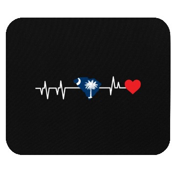 Discover South Carolina Heartbeat Gift Mouse Pads