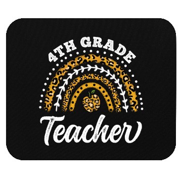 Discover 4th Grade Teacher Leopard Rainbow Back To School Mouse Pads