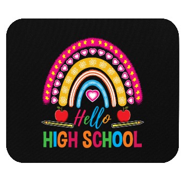 Discover Hello High School Teacher Rainbow Mouse Pads