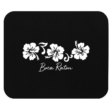 Discover Boca Raton Florida Hibiscus Flower Mouse Pads