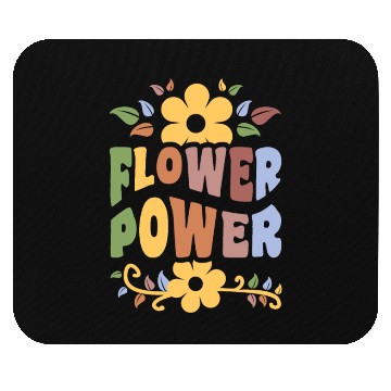 Discover Flower Power 1960's Hippie Floral Funny Saying Mouse Pads