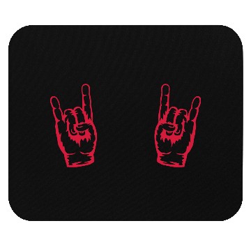 Discover Heavy metal logo hand Mouse Pads