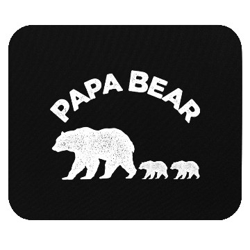 Discover Vintage Papa Bear with Two Cubs Daddy Bear Twin Mouse Pads