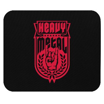 Discover Banner heavy metal logo Mouse Pads