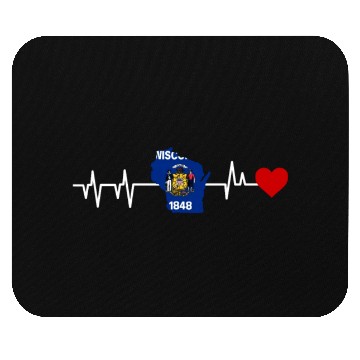 Discover Wisconsin Heartbeat Gift Mouse Pads