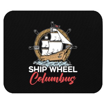Discover Ship Wheel Columbus Day Christopher Columbus Mouse Pads