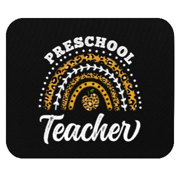 Discover Preschool Teacher Leopard Rainbow Back To School Mouse Pads