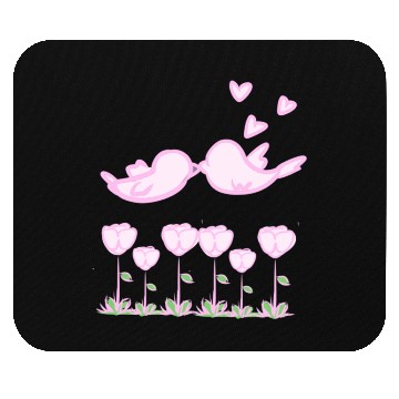 Discover love bird animals nature flowers Mouse Pads