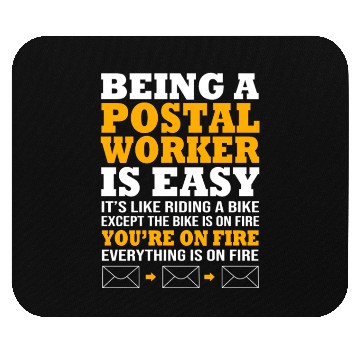Discover Being A Postal Worker Is Easy Funny Mailman Mouse Pads