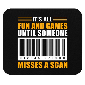 Discover Its All Fun And Games Barcode Funny Postal Worker Mouse Pads