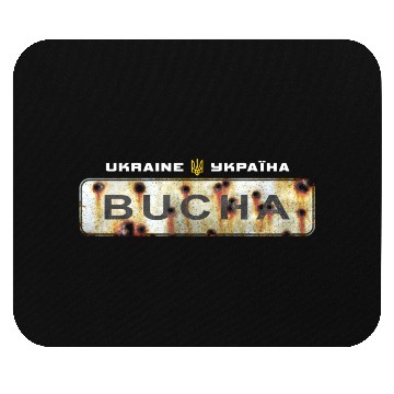 Discover Road sign "Bucha - Ukraine" Mouse Pads