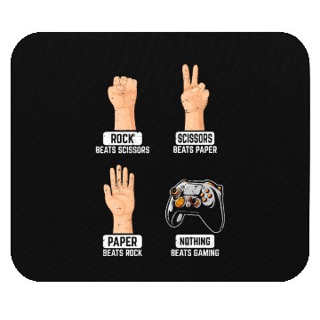 Discover Rock Paper Scissors Nothing Beats Gaming Funny Gam Mouse Pads