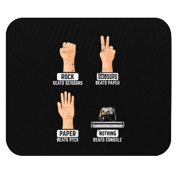 Discover Rock Paper Scissors Nothing Beats Console PC Funny Mouse Pads