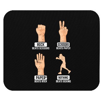 Discover Rock Paper Scissors Nothing Beats Boxing Funny Box Mouse Pads